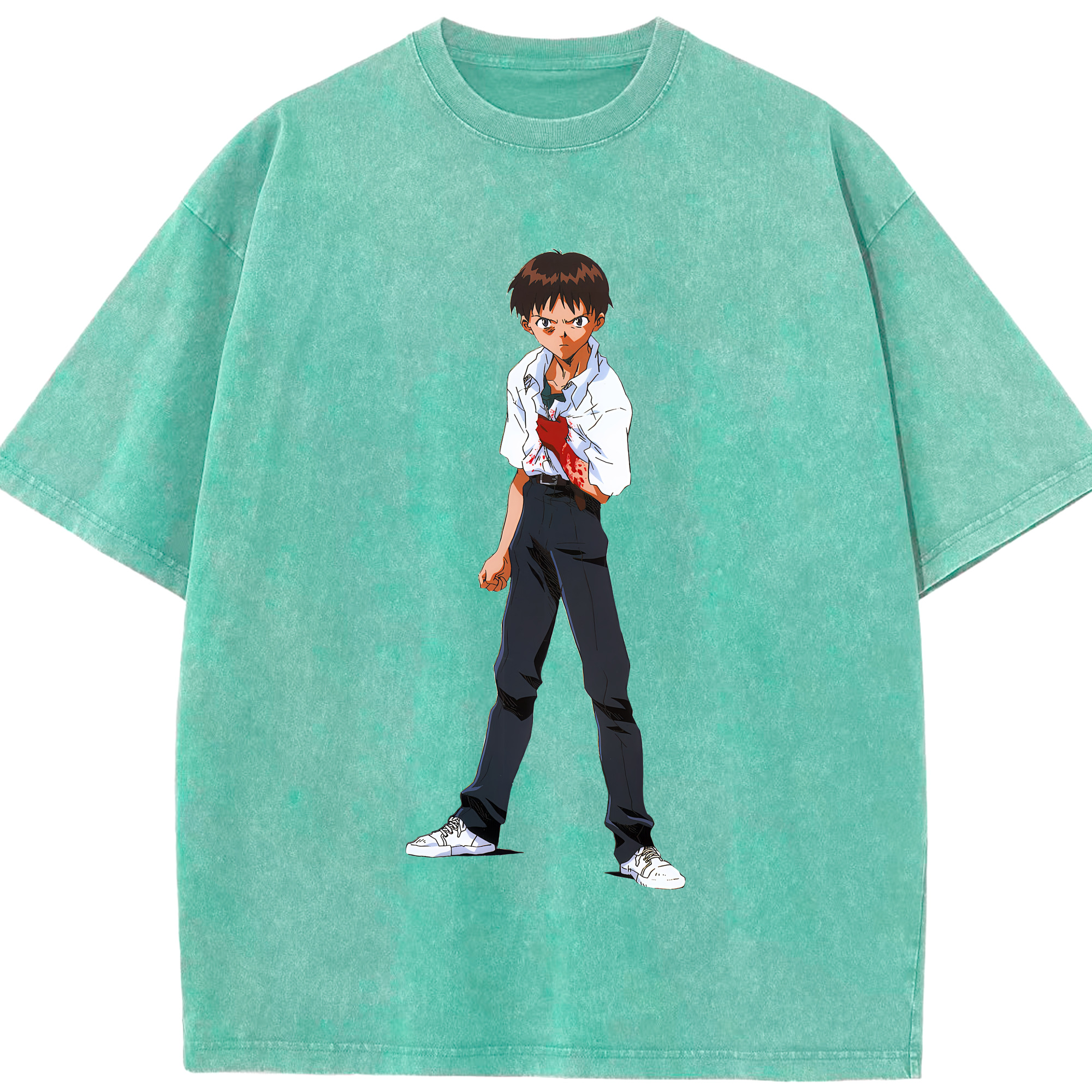 （画像用） EVA 新世紀エヴァンゲリオン 綿100% ヴィンテージ風 半袖Tシャツ（フロントプリント）